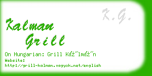 kalman grill business card